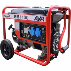 Generatore di Corrente MOD. EM4100 SPECIFICHE: Potenza nominale monofase 3,2 kW Potenza massima 3,5 kW Motore: benzina Scheda ...