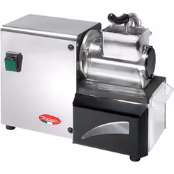 Corpo grattugia in alluminio brillantato, carenatura in acciaio inox AISI 430. Cassetto raccoglitore in plastica per alimenti ...