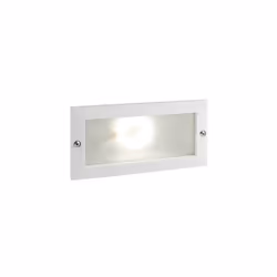 Incasso in pressofusione di alluminio. Diffusore in vetro satinato. Controscatola in termoplastico. Illuminazione con 14 LED ...