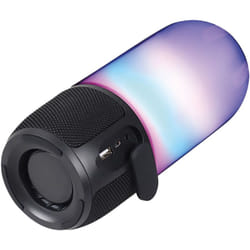 Lampada Altoparlante Da Tavolo Con Giochi Luce Led Diffusore Nero / Base Nera