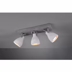L'articolo della serie CONCRETE di Trio Lighting è composto da una barra in metallo finitura calcestruzzo con 3 spot diffusor ...
