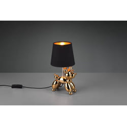 Iperbriko - Lampada Da Tavolo Bello Oro Paralume Nero L33 cm Trio Lighting