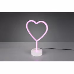 La lampada da tavolo HEART di Trio Lighting è composta da una base rotonda in plastica finitura bianca e diffusore con led in ...