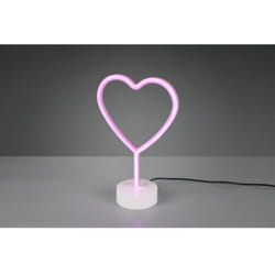Iperbriko - Lampada Da Tavolo Moderna Heart Led Rosa L20 cm Cuore Trio Lighting