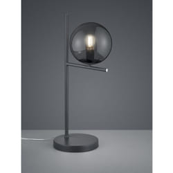 Lampada Da Tavolo Sfera Vetro Fumé Antracite 1xE14 Pure Trio Lighting