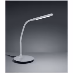 La lampada da scrivania POLO di Trio Lighting presenta una base rotonda, braccio flessibile e diffusore sottile, realizzata i ...