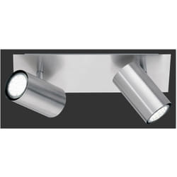 Iperbriko - Lampada Soffitto 2 Faretti Spot Orientabili Marley Nichel Trio Lighting