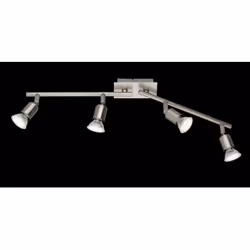 La lampada da soffitto NIMES di Trio Lighting è composta da una piastra rettangolare in metallo con 2 bracci lineari girevoli ...