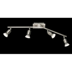 Iperbriko - Lampada Soffitto 4 Faretti Spot GU10 Nimes Nichel Trio Lighting
