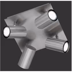 La lampada da soffitto MARLEY del brand Trio Lighting è una plafoniera composta da base quadrata e 4 faretti spot orientabili ...