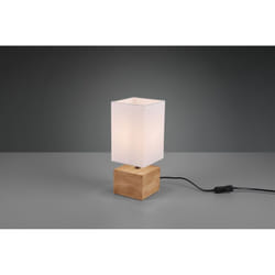 Lampada Tavolo Woody Base Quadrata Legno 1xE14 Trio Lighting