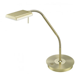 Lampada da Scrivania Led 12w Dimmerabile Bergamo Ottone Trio Lighting