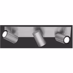 La lampada da soffitto MARLEY del brand Trio Lighting è una plafoniera composta da base rettangolare e 3 punti luce faretti s ...