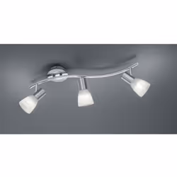 LEVISTO di Trio Lighting ha una struttura composta da una base rotonda a soffitto, braccio curvo realizzata interamente in me ...
