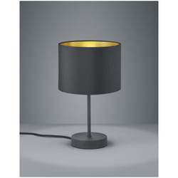 Iperbriko - Lampada da Tavolo Hostel Metallo Nero-Oro Ø20 cm Trio Lighting