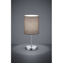 Iperbriko - Lampada da Tavolo Jerry Cromo Paralume Grigio Ø13 cm Trio Lighting