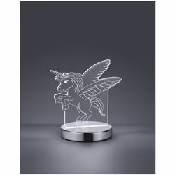 Questa lampada da tavolo della collezione KARO di Trio Lighting è composta da una base rotonda in metallo cromato e diffusore ...