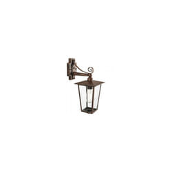 Lampada da esterno in alluminio pressofuso con diffusori in vetro trasparente ruggine