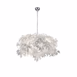 Il lampadario a sospensione LEAVY di Trio Lighting è composta da rosone in metallo cromato e diffusore formato da una cascata ...