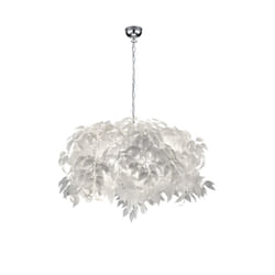 Iperbriko - Lampadario 4 Luci Foglie Bianche Lavabili Leavy Ø70 cm Trio Lighting