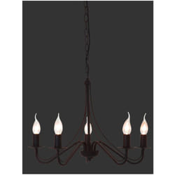 Iperbriko - Lampadario Rustico Country Ruggine 5xE14 Ø55 cm Trio Lighting