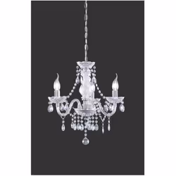 Il lampadario Lüster di Trio Lighting è composto da una struttura in metallo cromato con 3 bracci e portalampada impreziositi ...