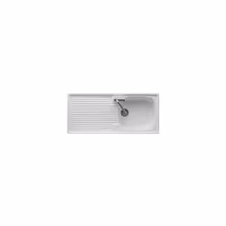 Lavello da incasso in ceramica per mobile sottolavello. Reversibile. Dimensioni: 100 x 45 x 21,5 cm.(DianFlex) Il lavello da ...