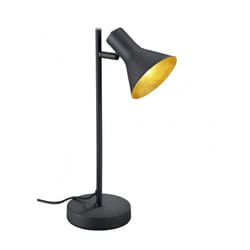 Lumetto Minimal Paralume Conico 1xE14 Nina Nero e Oro Trio Lighting
