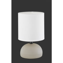 Iperbriko - Lumetto Moderno Ceramica Cappuccino Paralume Bianco Luci Ø14 cm Trio Lighting