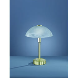 Iperbriko - Lumetto Moderno Fungo Led Touch Dimmer Donna Ottone e Vetro Alabastro Trio Lighting
