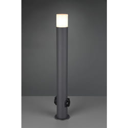 Palo Da Esterno Hoosic 1xE27 Con 2 Prese Schuko Antracite H80 cm IP44 Trio Lighting