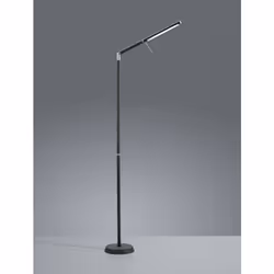 La lampada da terra FILIGRAN di Trio Lighting presenta una struttura lineare in metallo finitura nero opaco e diffusore in ve ...