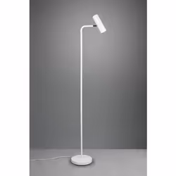 La piantana MARLEY di Trio Lighting è composta da una struttura in metallo con fusto sottile e curvo e spot cilindrico orient ...