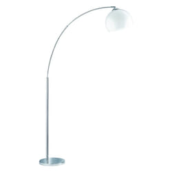 Iperbriko - Piantana ad Arco Brasilia 1x E27 Cromo Paralume Bianco H180 cm Trio Lighting