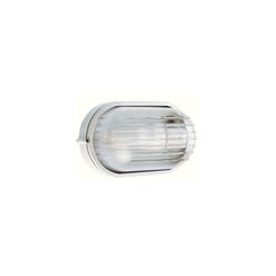 Plaf.Grande E27 linea industriale ovale bianco