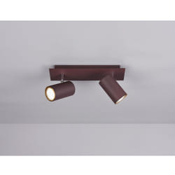 Iperbriko - Plafoniera 2 Faretti Spot Orientabili Marley Ruggine Trio Lighting