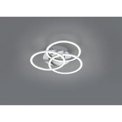 Plafoniera 3 Anelli Orientabili Led Dimmer Circle Nichel Trio Lighting