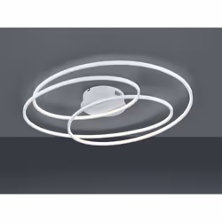 La plafoniera GALE di Trio Lighting presenta uno struttura in metallo finitura bianco opaco formata da cerchi concentrici a L ...