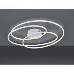 Plafoniera Gale Cerchi Concentrici Bianco Opaco Led 50w Dimmerabile L80 cm Trio Lighting