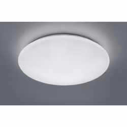 La lampada da soffitto KATO di Trio Lighting ha una struttura rotonda in plastica bianca con diffusore in vetro impreziosito ...
