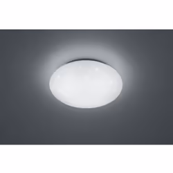 La lampada da soffitto PUTZ di Trio Lighting presenta una struttura rotonda realizzata in plastica finitura bianco glitterato ...