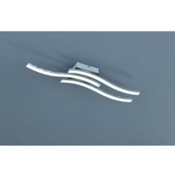 Plafoniera Moderna 3 Bacchette Led 3000k Route Nichel Trio Lighting