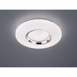 La lampada da soffitto MAGNOLIA di Trio Lighting ha una struttura rotonda realizzata interamente in plastica bianca con decor ...
