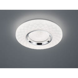 Plafoniera Moderna Led Dimmer Magnolia Bianco Decori Rombo Ø39 cm Trio Lighting