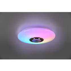 Iperbriko - Plafoniera Moderna Led rgbw Bluetooth Musica Bianco Trio Lighting
