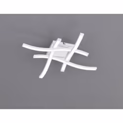ROUTE di Trio Lighting è una plafoniera composta da piastra quadrata a soffitto e diffusori composti da 4 bacchette ondulate  ...