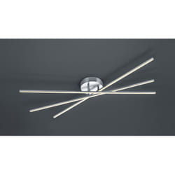 Plafoniera Moderna Tiriac 3 Bacchette Led Nichel L100 cm Trio Lighting