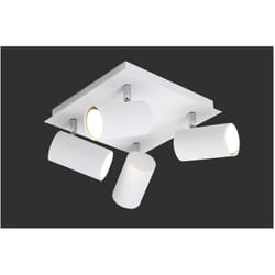 Iperbriko - Plafoniera Quadrata 4 Faretti Orientabili Marley Bianco Trio Lighting