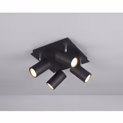 La lampada da soffitto MARLEY del brand Trio Lighting è una plafoniera composta da base quadrata e 4 faretti spot orientabili ...