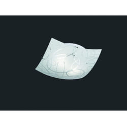 Iperbriko - Plafoniera Quadrata Spirelli 2xE27 Vetro Con Cerchi Decorativi 40x40 cm Trio Lighting